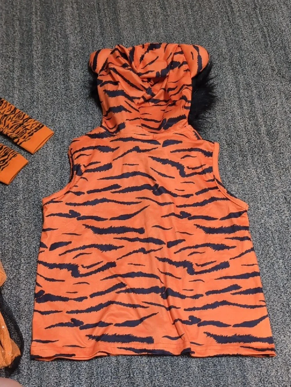 Sparkle In Pink Girls Orange Tiger Kids Costume Vest & Tutu Set 7/8